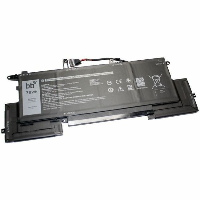 BTI 7146W-BTI 11.4V 78WHR LI-ION BATTERY 02K0CK, 0C76H7, 2K0CK, 451-BCID, 7146W, 8RTVG, C76H7, CN-02K0C5, CN-0C76H7, WD8P8 - 7146W-BTI