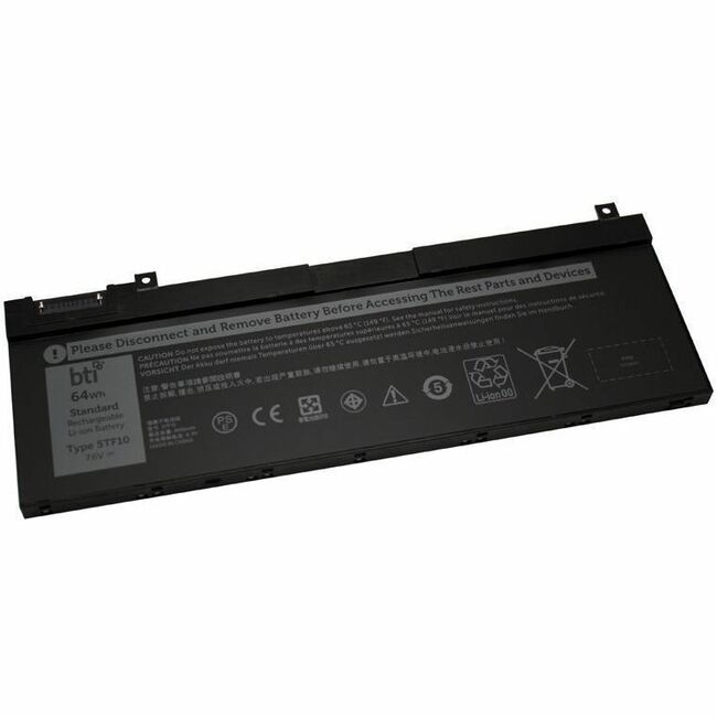 BTI 5TF10-BTI 7.6V 64WHR LI-ION BATTERY 0RY3F9, 451-BCGO, 5TF10, CN-0RY3F9, RW15F, RY3F9 - 5TF10-BTI