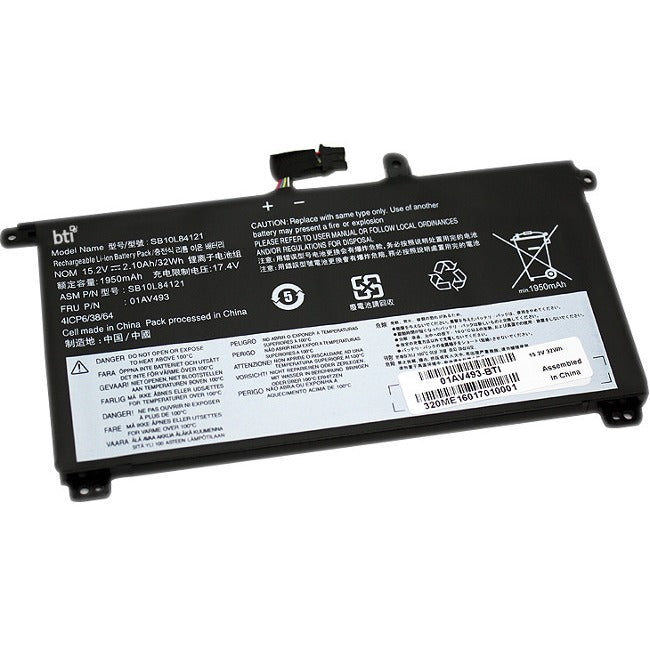 BTI 01AV493-BTI 4-CELL 15.2V LI-ION BATTERY 00UR890, SB10L84121, 00UR891, SB10L84122, 00UR892, 01AV493 - 01AV493-BTI