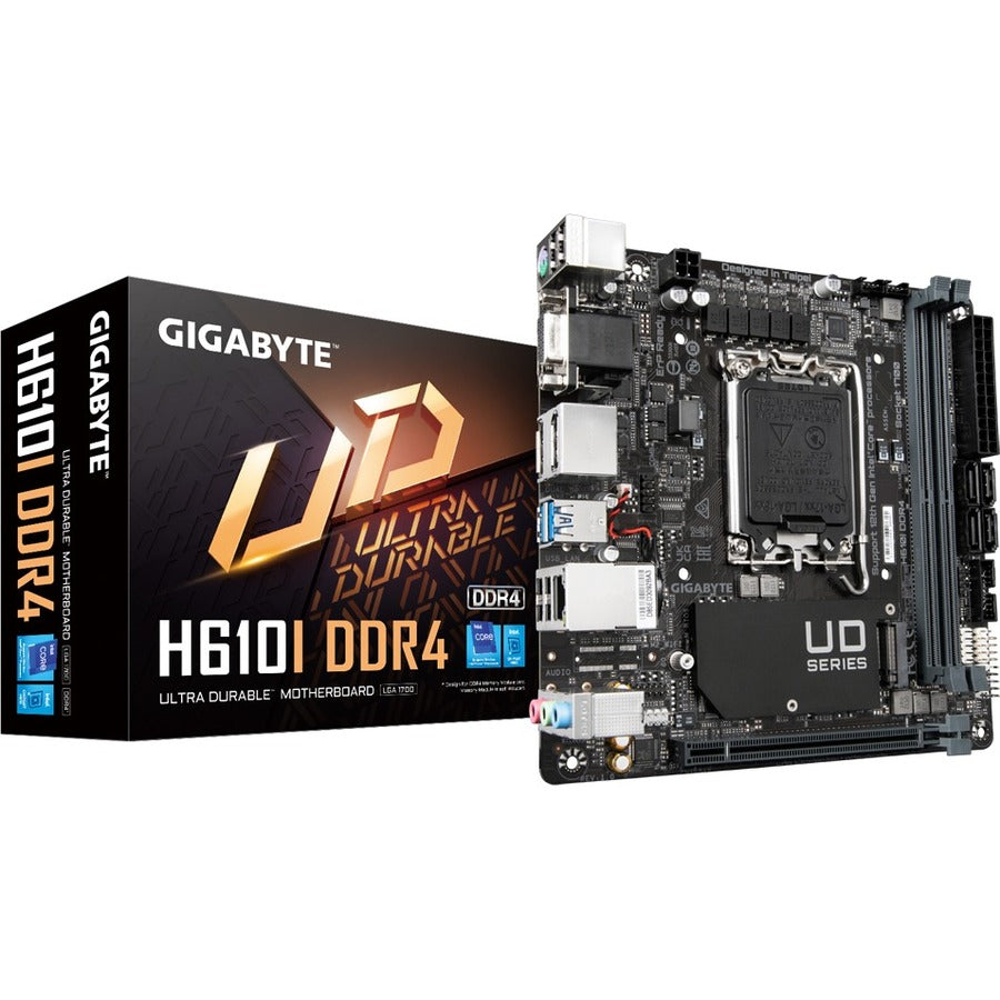 Gigabyte Ultra Durable H610I DDR4 Desktop Motherboard - Intel H610 Chipset - Socket LGA-1700 - Mini ITX - H610I DDR4