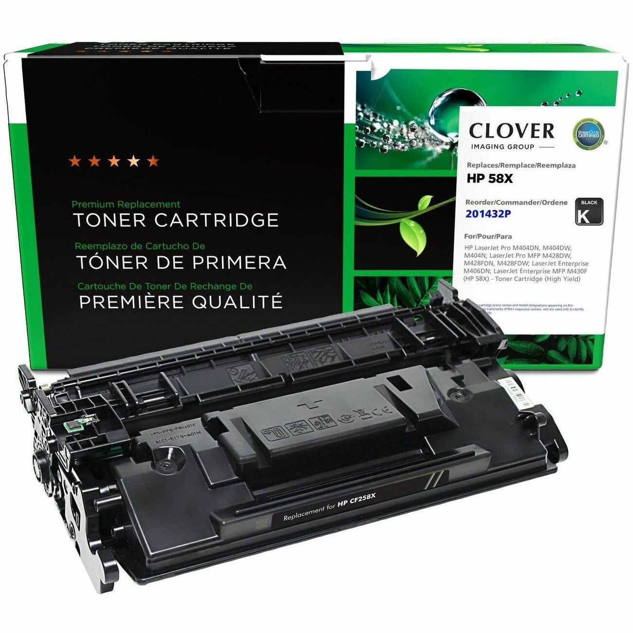 Clover Imaging Remanufactured High Yield Toner Cartridge (New Chip) for HP 58X (CF258X) - 201432P