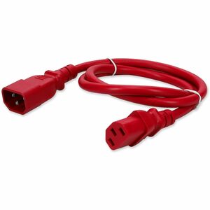 AddOn 15ft C13 Female to C14 Male 14AWG 100-250V at 15A Red Power Cable - ADD-C132C1414AWG1-5FTRD