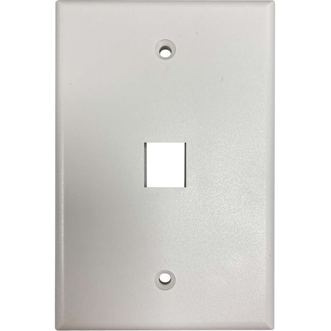 Tripp Lite by Eaton Safe-IT 1-Port Single-Gang Keystone Wall Plate, Antibacterial, Ivory Matte, TAA - N042AB-001-IVM