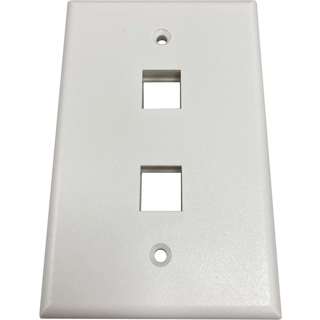 Tripp Lite by Eaton Safe-IT 2-Port Single-Gang Keystone Wall Plate, Antibacterial, Ivory Matte, TAA - N042AB-002-IVM