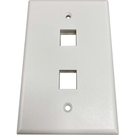 Tripp Lite by Eaton Safe-IT 2-Port Single-Gang Keystone Wall Plate, Antibacterial, Ivory Matte, TAA - N042AB-002-IVM