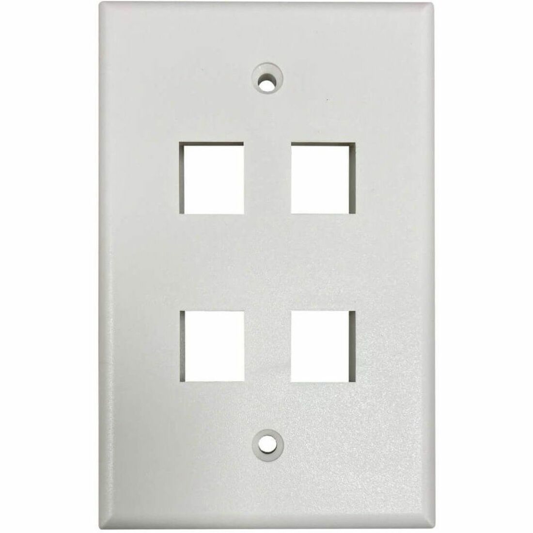 Eaton Tripp Lite Series Safe-IT 4-Port Single-Gang Keystone Wall Plate, Antibacterial, Ivory Matte, TAA - N042AB-004-IVM