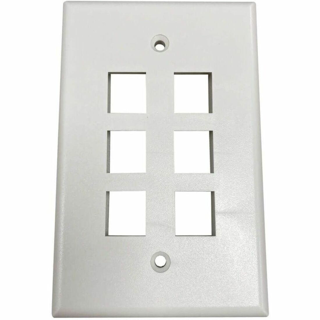 Eaton Tripp Lite Series Safe-IT 6-Port Single-Gang Keystone Wall Plate, Antibacterial, Ivory Matte, TAA - N042AB-006-IVM