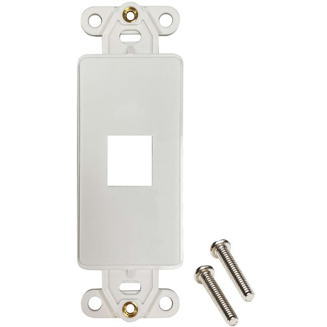 Tripp Lite by Eaton Safe-IT 1-Port Antibacterial Wall-Mount Insert, Decora Style, Vertical, Ivory, TAA - N042DAB-001V-IV