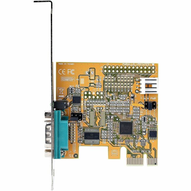 StarTech.com 1-Port PCI Express Serial Card, PCIe to RS232 (DB9) Serial Interface Card, 16C1050 UART, COM Retention, Low Profile, Win & Linux - 11050-PC-SERIAL-CARD