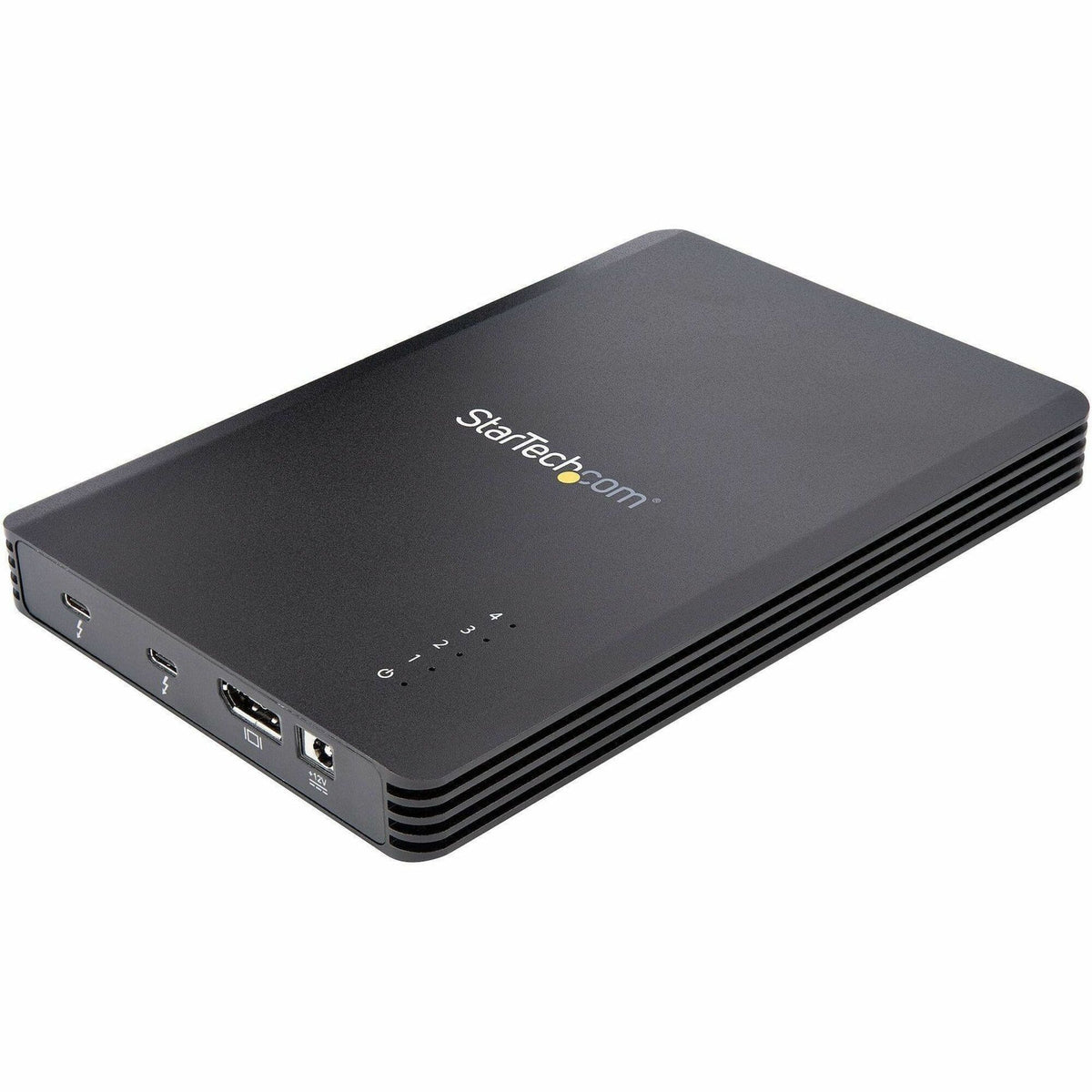 StarTech.com 4 Bay Thunderbolt 3 NVMe Enclosure, For M.2 NVMe SSD Drives, 1x DisplayPort Video and 2x TB3 Downstream Ports, 40Gbps - M2E4BTB3