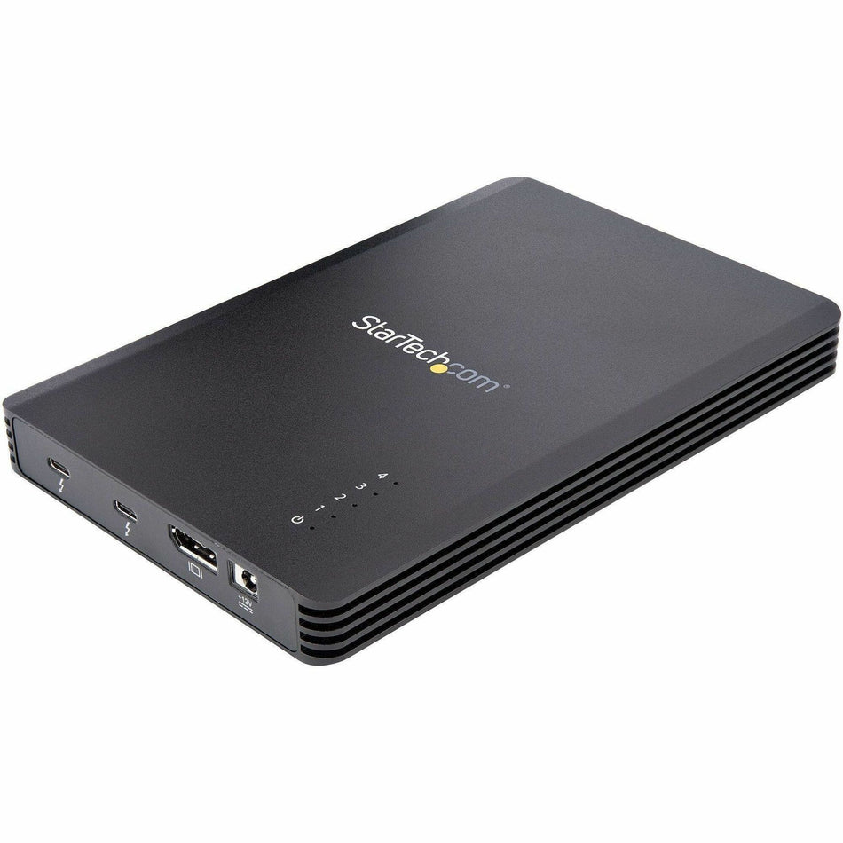 StarTech.com 4 Bay Thunderbolt 3 NVMe Enclosure, For M.2 NVMe SSD Drives, 1x DisplayPort Video and 2x TB3 Downstream Ports, 40Gbps - M2E4BTB3