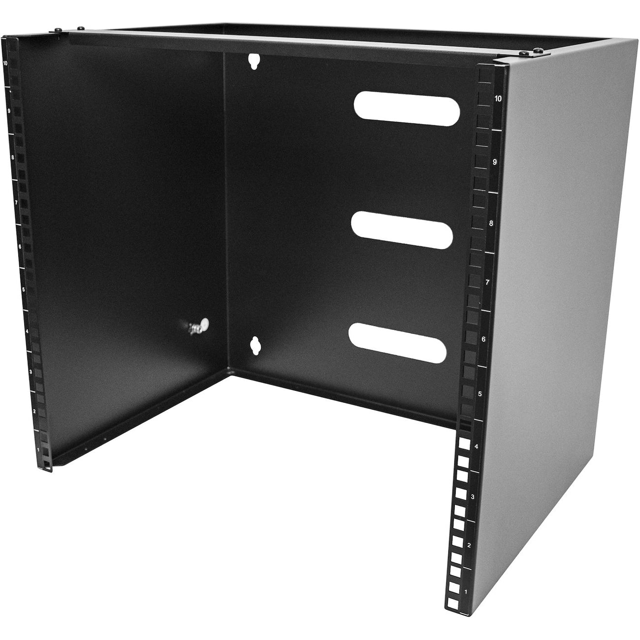 StarTech.com 10U Wall Mount Rack, 14in Deep, 19 inch Wall Mount Network Rack, Wall Mounting Patch Panel Bracket for Switch/IT Equipment - RACK-10U-14-BRACKET