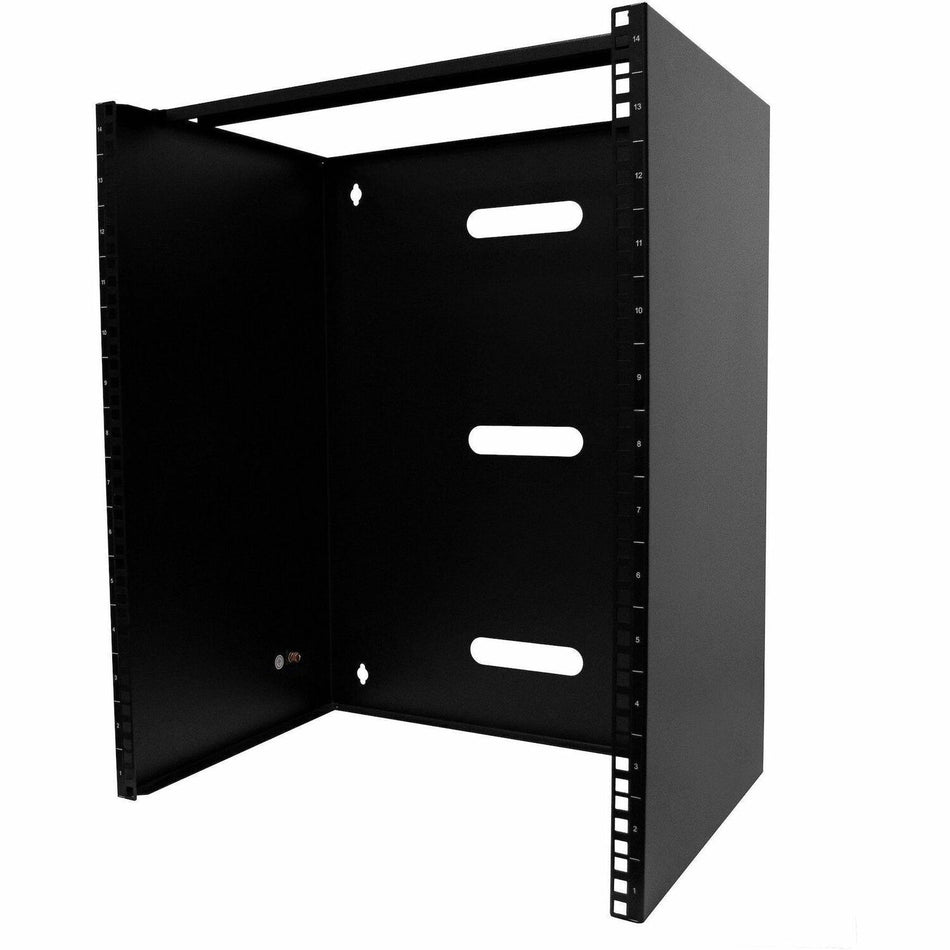 StarTech.com 14U Wall Mount Rack, 14in Deep, 19 inch Wall Mount Network Rack, Wall Mounting Patch Panel Bracket for Switch/IT Equipment - RACK-14U-14-BRACKET