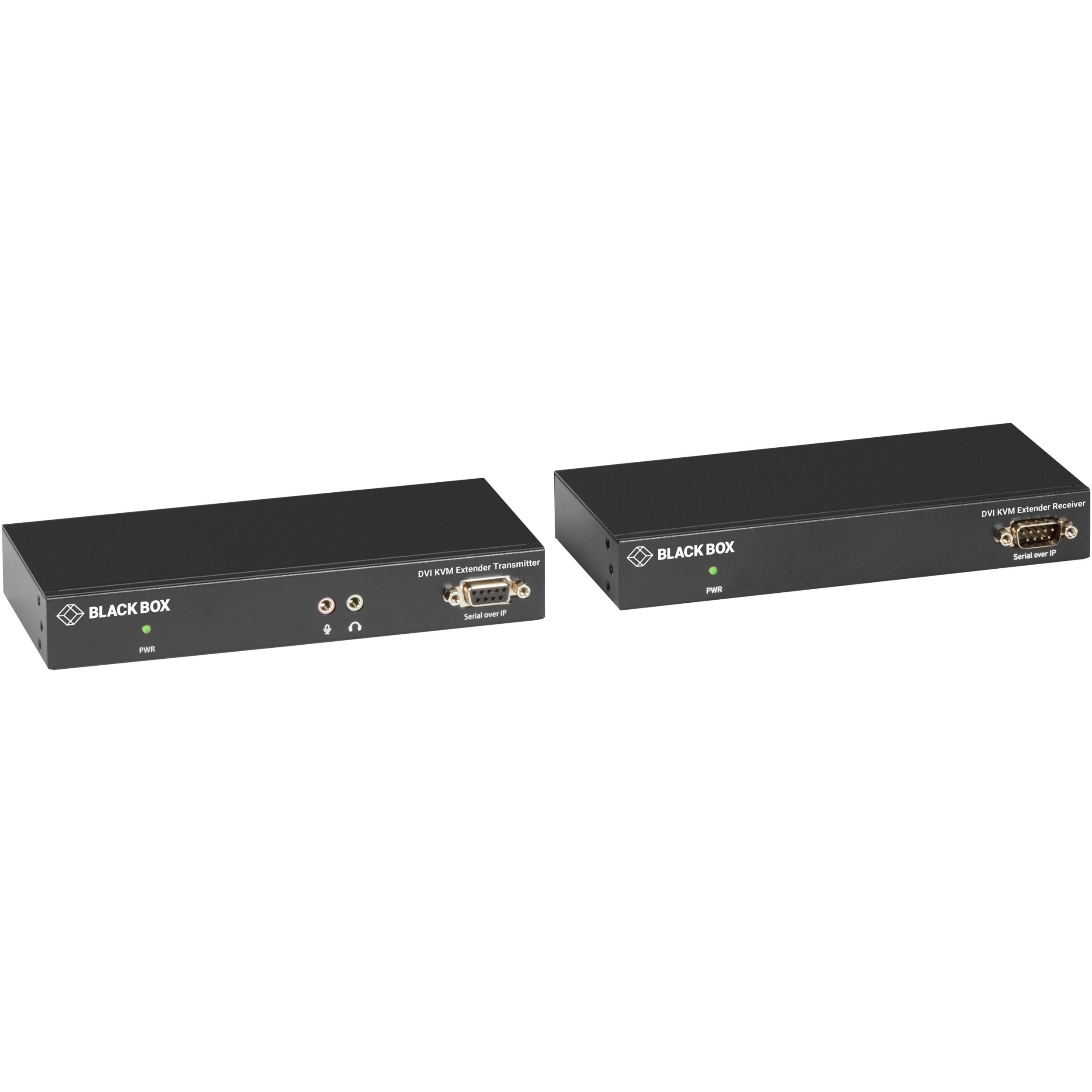 Black Box KVX Series KVM Extender Kit over CATx - DVI-D, USB 2.0, Serial, Audio, Local Video - KVXLC-100-R2