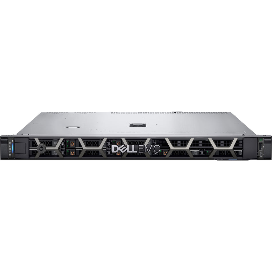 Dell EMC PowerEdge R350 1U Rack-mountable Server - 1 x Intel Xeon E-2334 3.40 GHz - 8 GB RAM - 480 GB SSD - 12Gb/s SAS, Serial ATA/600 Controller - XNDJN