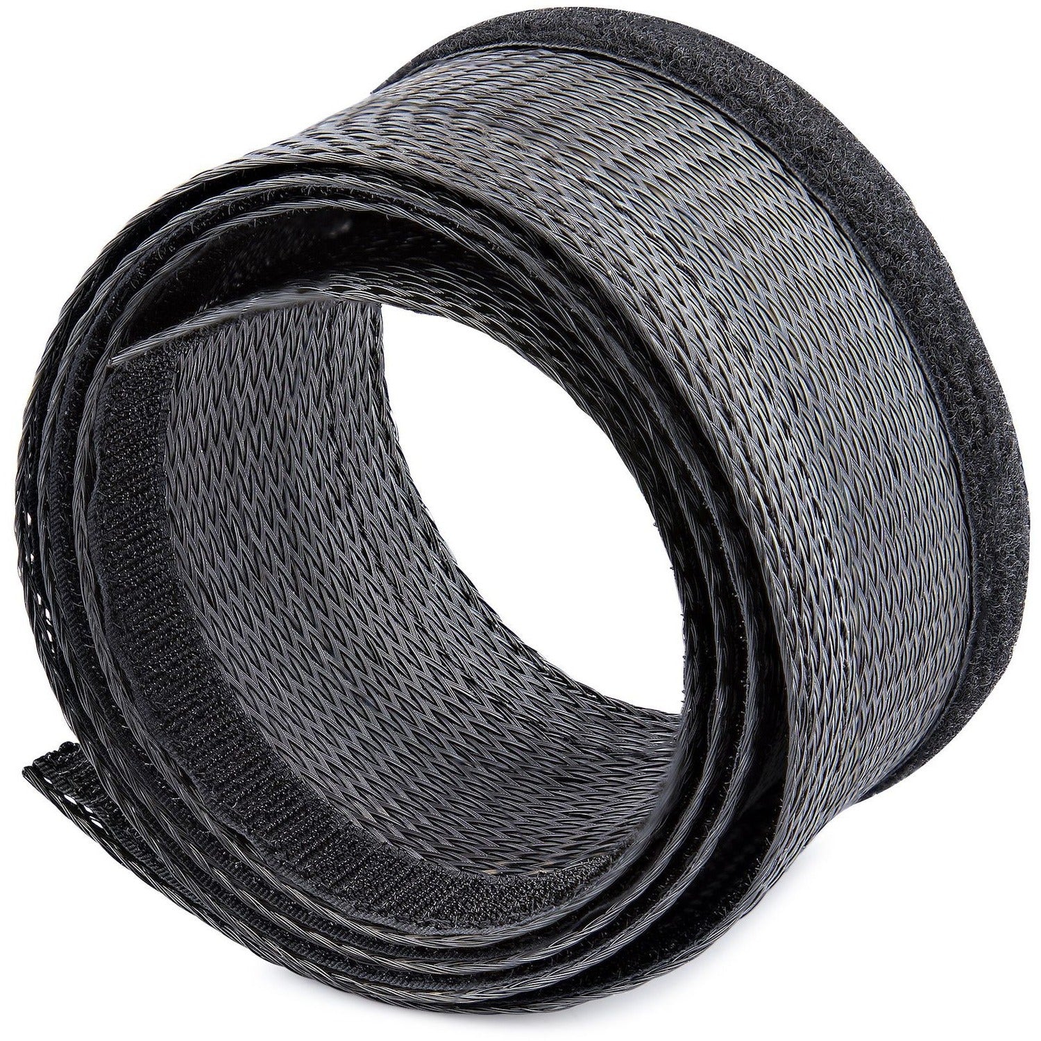 StarTech.com 10ft (3m) Cable Management Sleeve, Braided Mesh Wire Wraps/Floor Cable Covers, Computer Cable Manager/Cord Concealer - WKSTNCMFLX