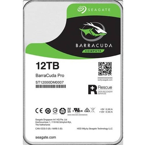 Seagate-IMSourcing BarraCuda ST12000DM0007 12 TB Hard Drive - 3.5" Internal - SATA (SATA/600) - ST12000DM0007