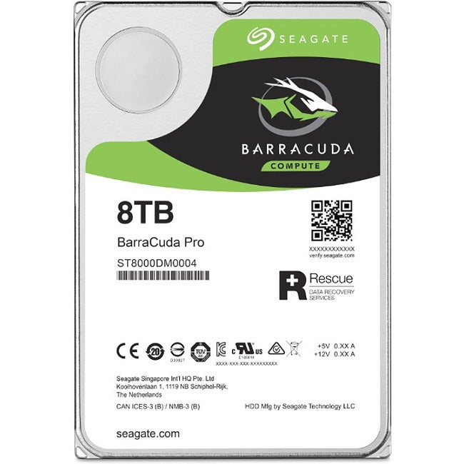 Seagate-IMSourcing BarraCuda ST8000DM0004 8 TB Hard Drive - 3.5" Internal - SATA (SATA/600) - ST8000DM0004