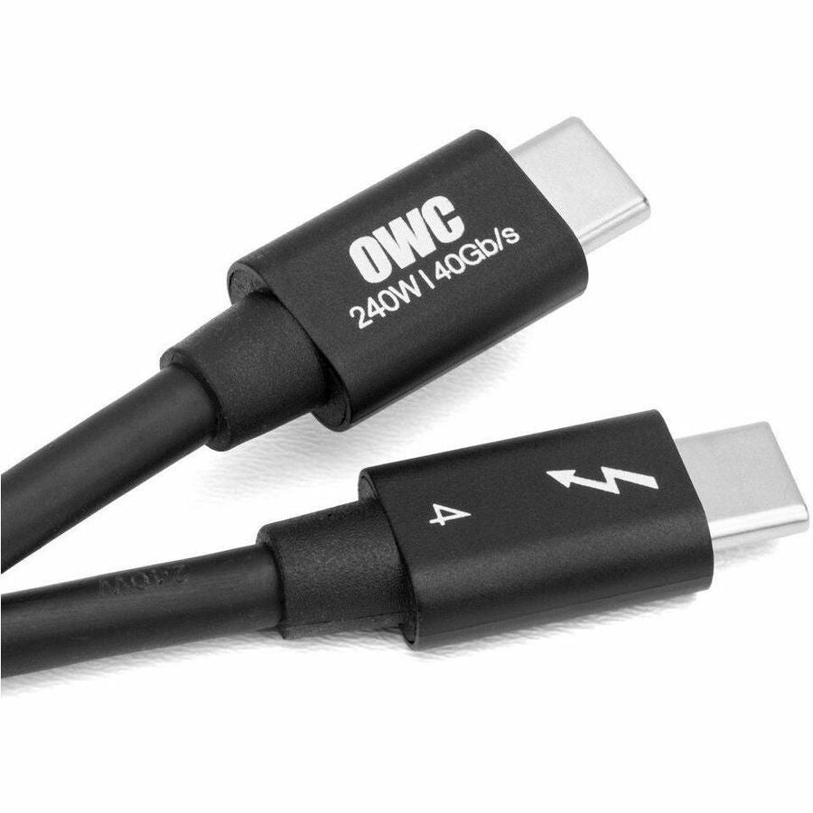 OWC 0.7M (28") Thunderbolt 4 (USB-C) Cable for Thunderbolt And USB-C Devices - Black - OWCCBLTB4C0.7M