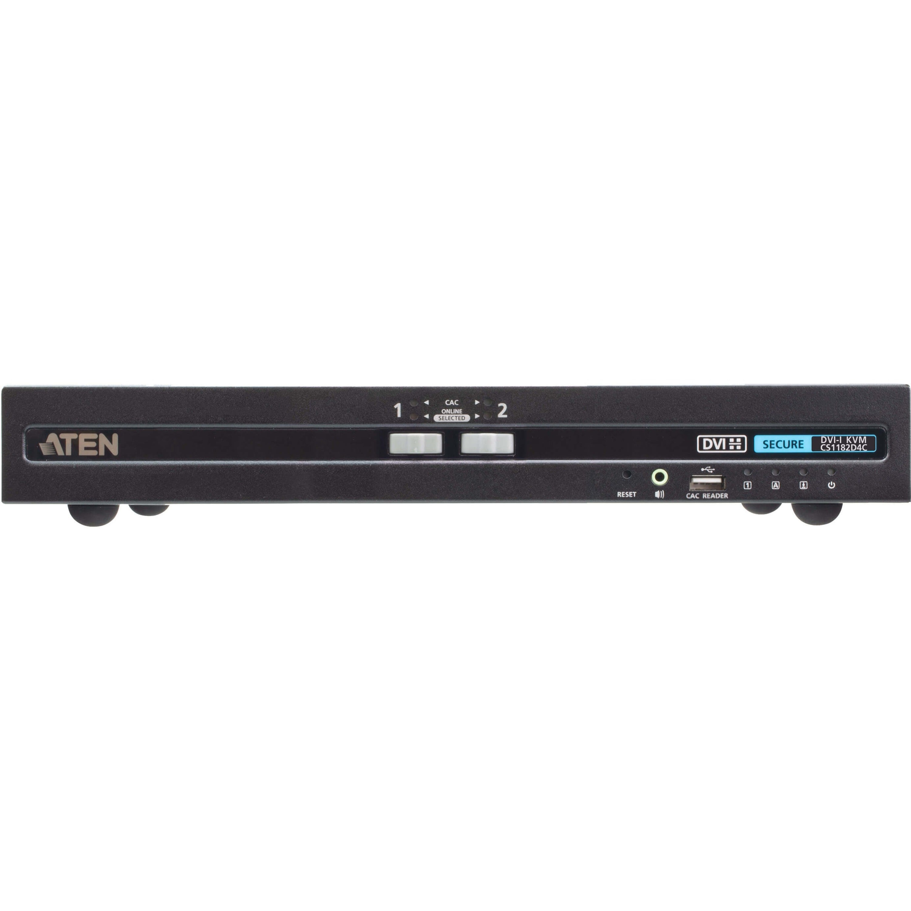 ATEN 2-Port USB DVI Secure KVM Switch with CAC (PSD PP v4.0 Compliant) - CS1182D4C