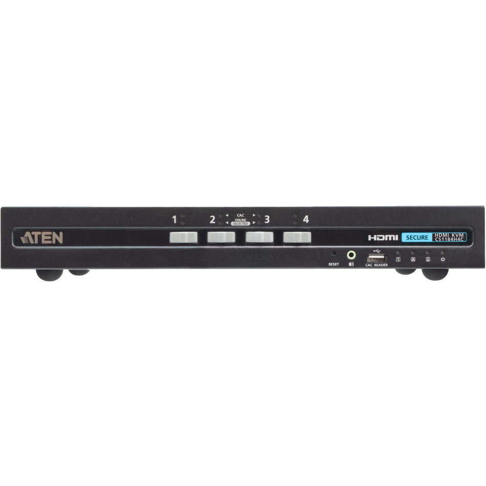 ATEN 4-Port USB HDMI Secure KVM Switch with CAC (PSD PP v4.0 Compliant) - CS1184H4C