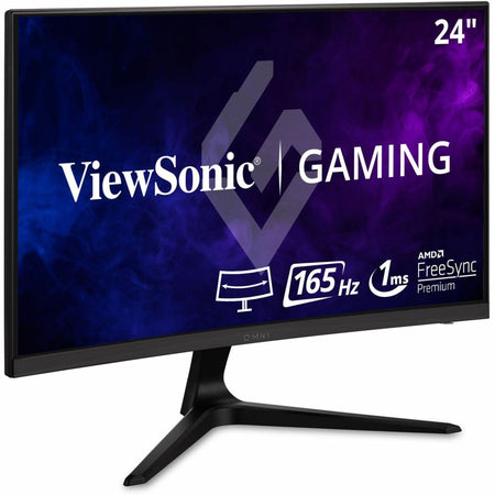 ViewSonic OMNI VX2418C 24 Inch 1080p 1ms 165Hz Curved Gaming Monitor with FreeSync Premium, Eye Care, HDMI and DisplayPort - VX2418C