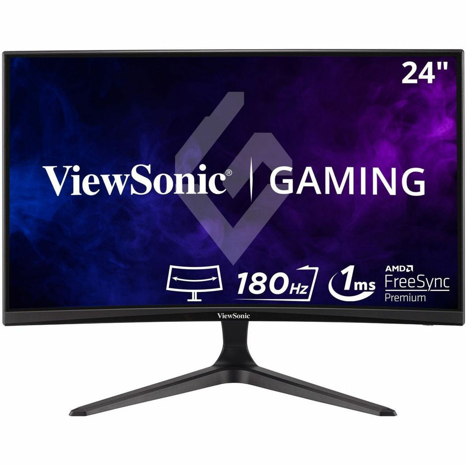 ViewSonic OMNI VX2418C 24 Inch 1080p 1ms 165Hz Curved Gaming Monitor with AMD FreeSync Premium, Eye Care, HDMI and DisplayPort - VX2418C