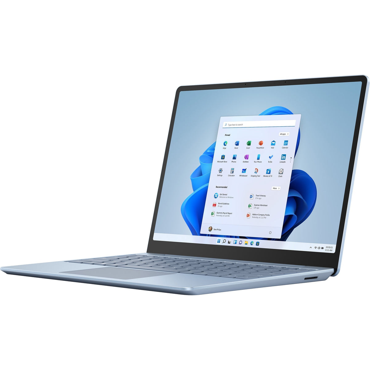 Microsoft Surface Laptop Go 2 12.4" Touchscreen Notebook - 1536 x 1024 - Intel Core i5 11th Gen i5-1135G7 Quad-core (4 Core) 2.40 GHz - 8 GB Total RAM - 256 GB SSD - Ice Blue - 8QG-00012