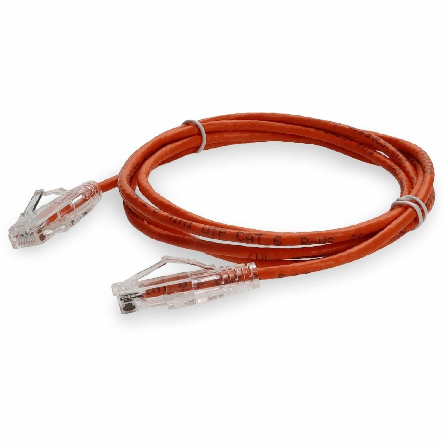 AddOn 10ft Orange CAT 6 Slim PVC Ethernet Cable Non-Booted RJ-45 M/M - ADD-10FSLCAT6NB-OE