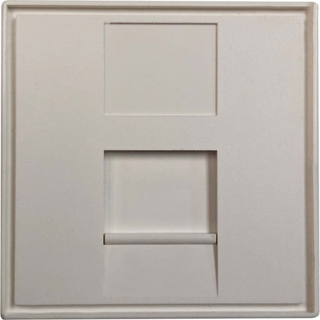 Tripp Lite by Eaton 1-Port European-Style Insert, Unloaded Shuttered Module, 45 x 45 mm, White - N042E-WM1-S