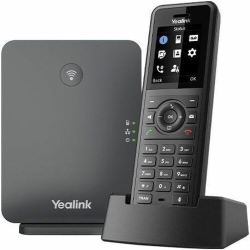 Yealink W77P IP Phone - Cordless - Corded - DECT - Desktop, Wall Mountable - Black, Classic Gray - W77P