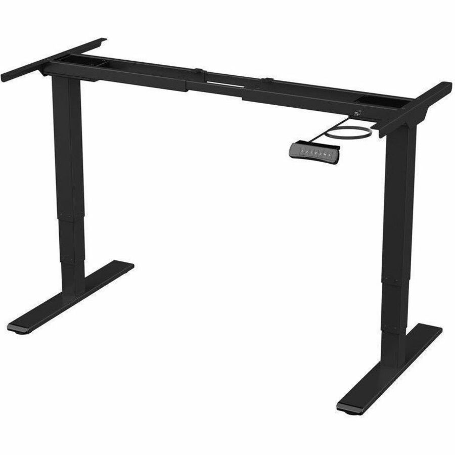 Workstream Dual Motor Height Adjustable 3-Stage Electric Sit-Stand Desk Frame, v2, Black - 43562