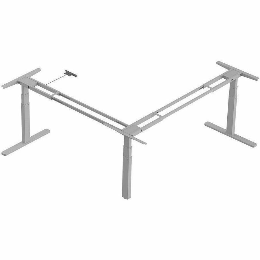Workstream Triple-Motor Height-Adjustable Sit-Stand L-Shaped Corner Desk Frame, Gray - 34829