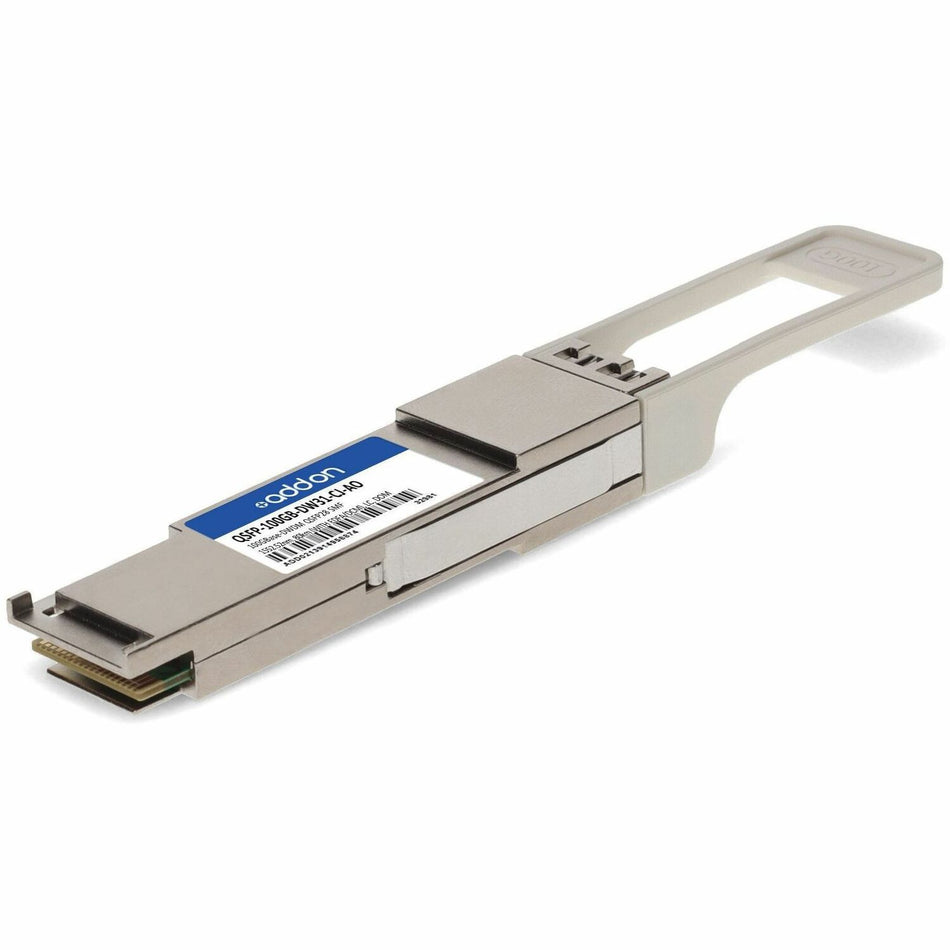 AddOn Cisco and Juniper Networks Compatible 100GBase-DWDM 100GHz PAM4 Single Lambda QSFP28 Transceiver(SMF, Ch31/1552.52nm, 80km (with EDFA/DCM), LC, DOM) - QSFP-100GB-DW31-CJ-AO