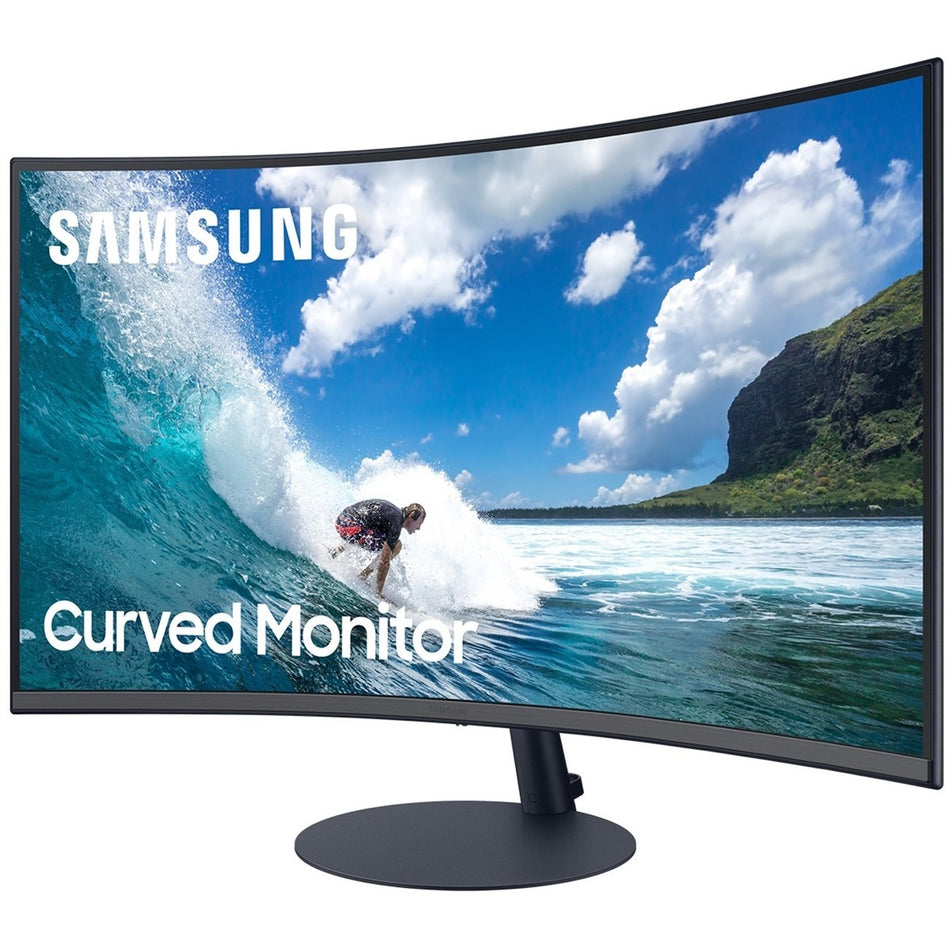 Samsung-IMSourcing C27T550FDN 27" Class Full HD Curved Screen Gaming LCD Monitor - 16:9 - Dark Blue Gray - LC27T550FDNXZA