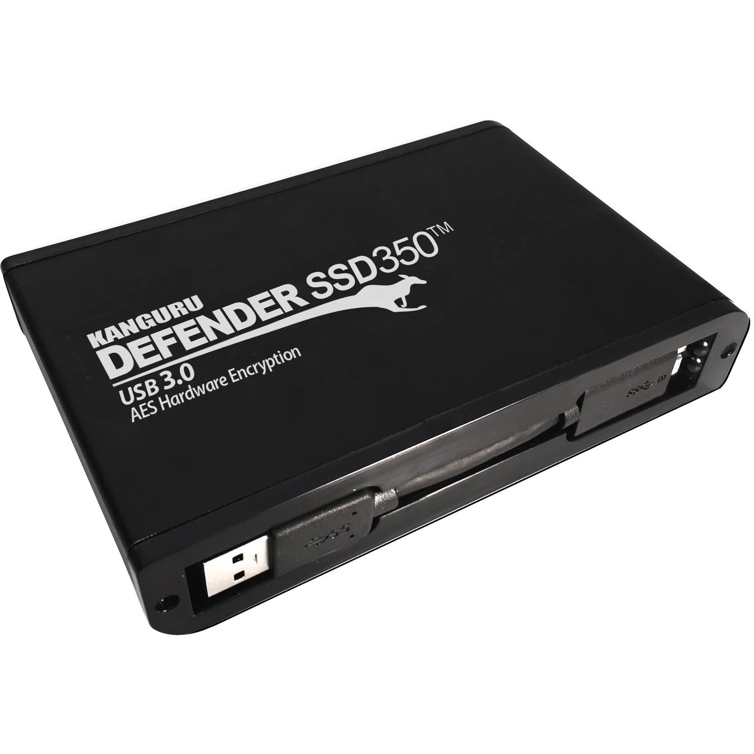Kanguru Defender SSD350 4 TB FIPS 140-2 Certified - Hardware Encrypted Solid State Drive - 2.5" External - SATA (SATA/600) - Matte Black - TAA Compliant - KDH3B-350F-4TSSD