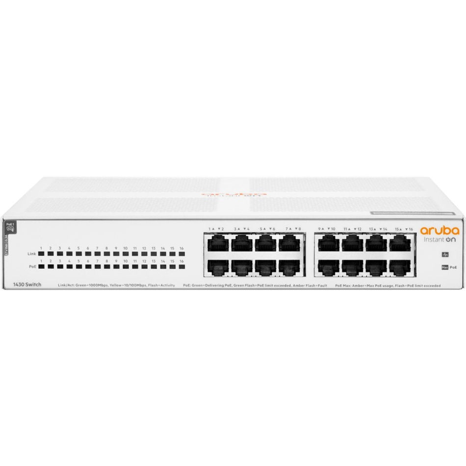 HPE Instant On 1430 16G Class4 PoE 124W Switch - R8R48A#ABA