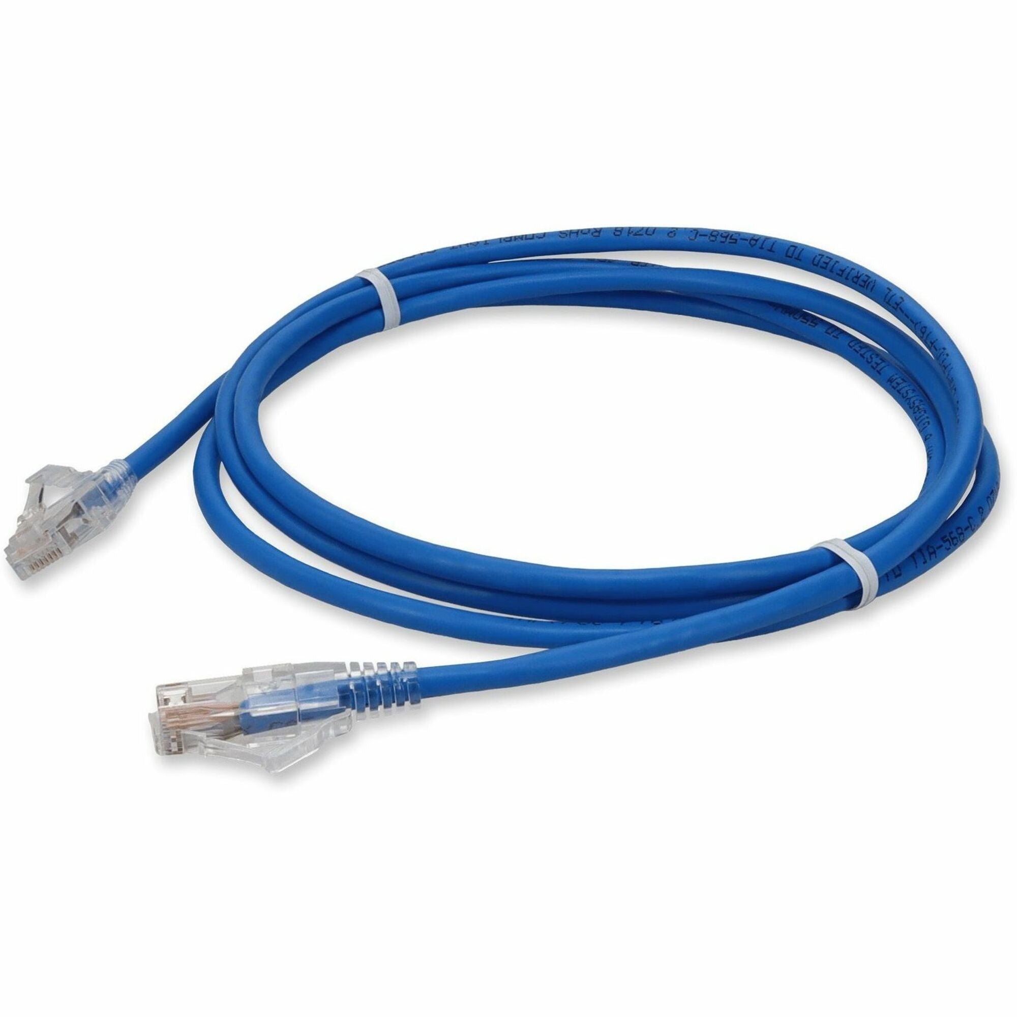 AddOn 6ft Blue CAT 6 Plenum-Rated Ethernet Cable Snagless Bubble Boot RJ-45 M/M - ADD-6FCAT6P-BE