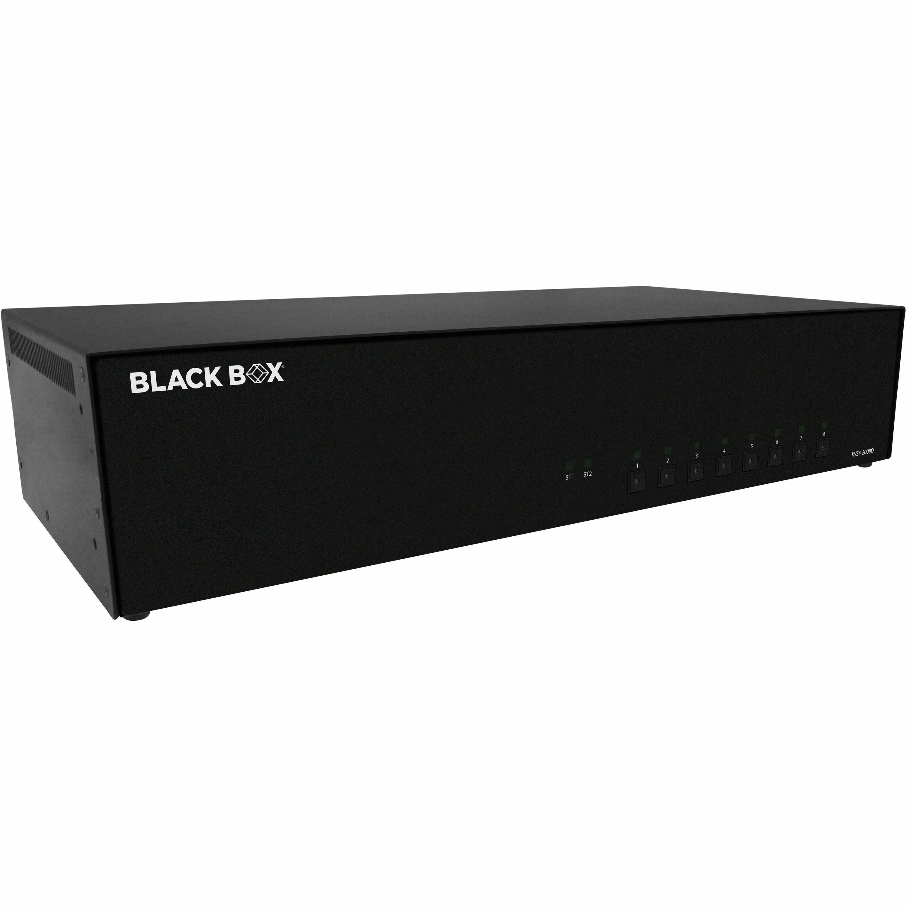 Black Box KVM Switch, NIAP 4.0 Certified - 8-Port, Dual-Monitor, DVI-I - KVS4-2008D