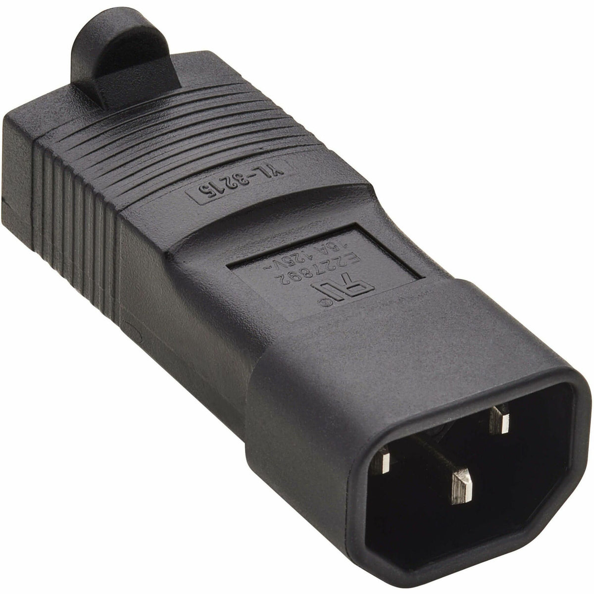 Eaton Tripp Lite Series NEMA 5-15R to C14 Power Cord Adapter - 15A, 125V, Black - P002-000