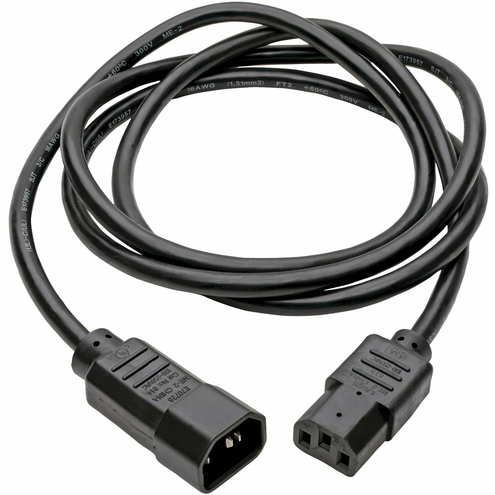 Eaton Tripp Lite Series PDU Power Cord, C13 to C14 - 10A, 250V, 18 AWG, 6 ft. (1.83 m), Black - P004006