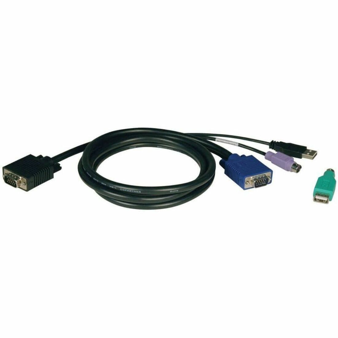 Eaton Tripp Lite Series USB/PS2 Combo Cable Kit for NetController KVM Switches B040-Series and B042-Series, 6 ft. (1.83 m) - P780-006