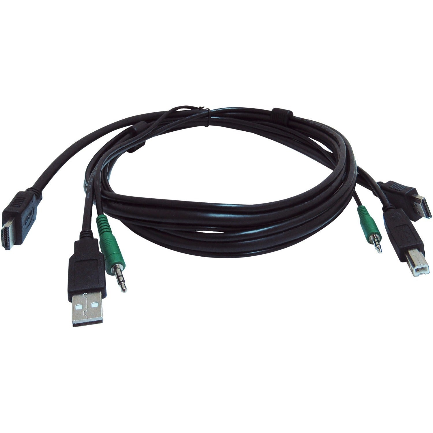 Black Box Secure KVM Cable - Each end (1) USB, (1) or (2) HDMI, (1) 3.5mm Audio - SKVMCBL-HDMI-10