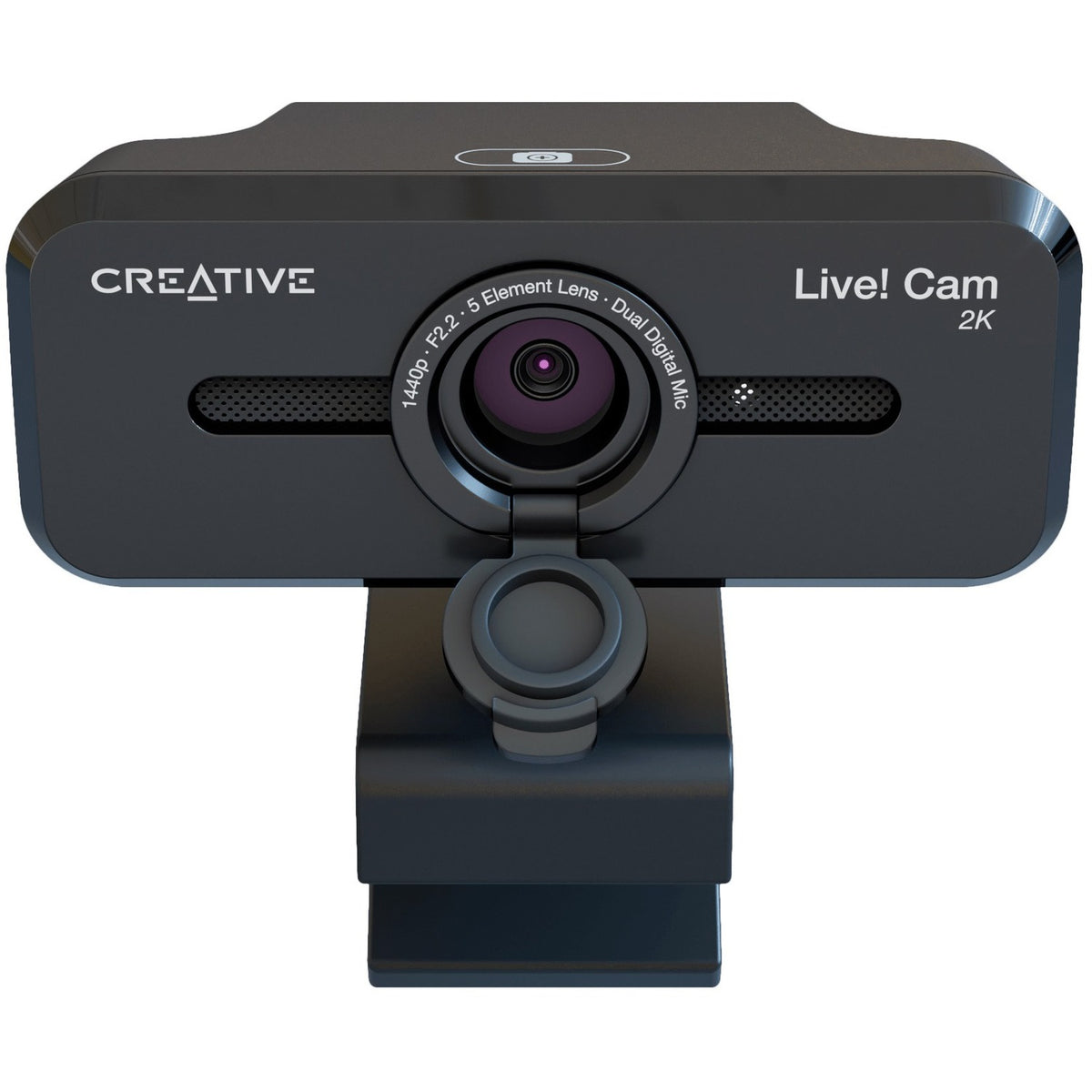 Creative Live! Cam Sync V3 2K QHD USB Webcam with 4X Digital Zoom (4 Zoom Modes from Wide Angle to Narrow Portrait View), Privacy Lens, 2 Mics, for PC and Mac - 73VF090000000