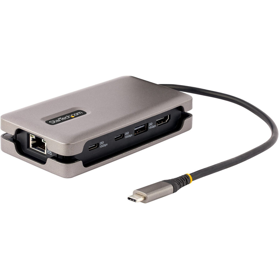 StarTech.com USB-C Multiport Adapter, 4K 60Hz HDMI (HDR), USB 3.2 Gen 2 10Gbps Hub (2xUSB-C/1xUSB-A), 100W PD Pass-Through, GbE, Mini Dock - DKT31CH2CPD3