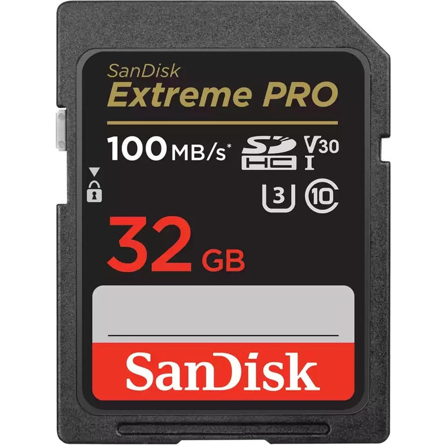 SanDisk Extreme PRO 32 GB Class 10/UHS-I (U3) V30 SDHC - 1 Pack - SDSDXXO-032G-ANCIN