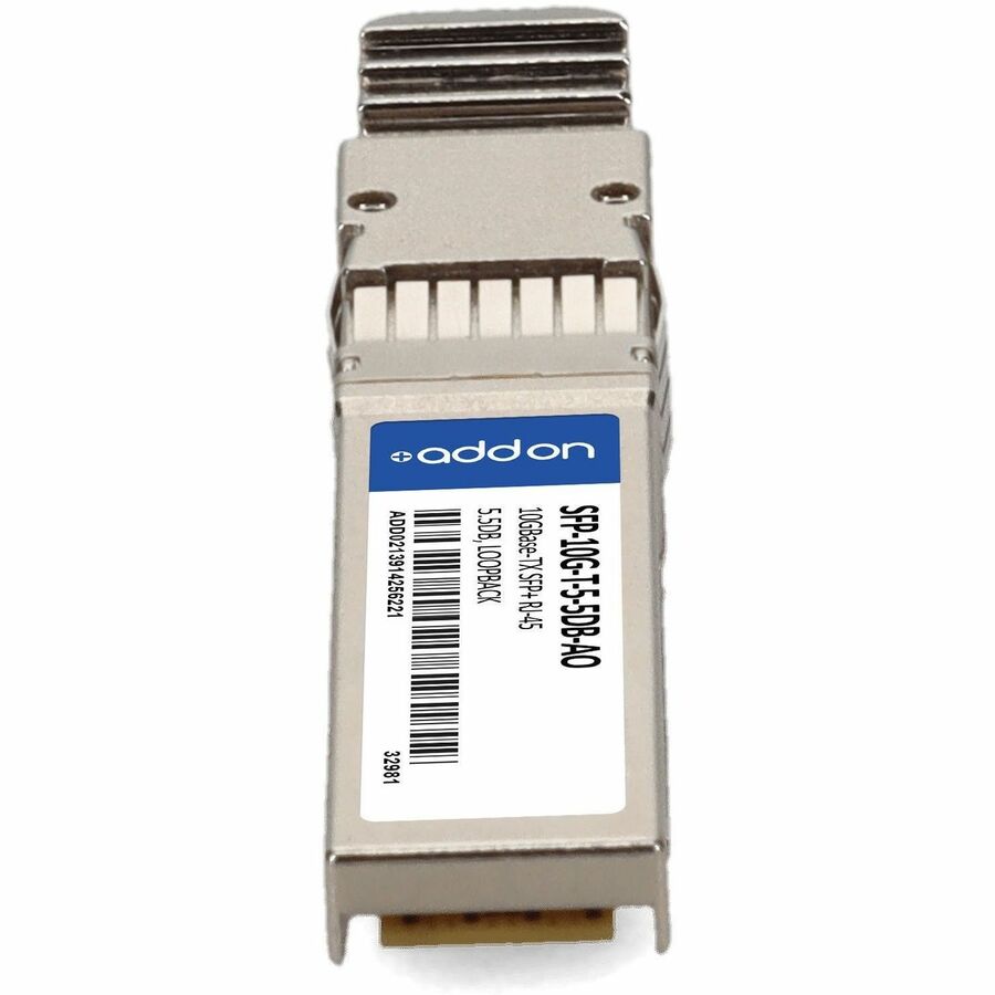 AddOn MSA and TAA Compliant 10GBase-TX SFP+ Loopback with 5.5dB Attenuation - SFP-10G-T-5-5DB-AO