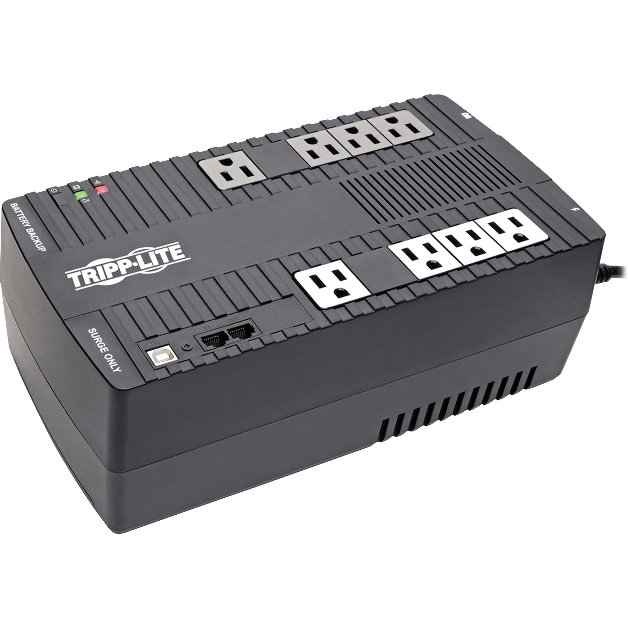 Tripp Lite by Eaton UPS 550VA 300W Line-Interactive UPS - 8 NEMA 5-15R Outlets AVR 120V 50/60 Hz USB Desktop/Wall Mount - AVR550U