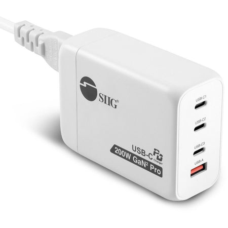 SIIG 200W GaN PD Combo Charger - 3C1A - AC-PW1V11-S1