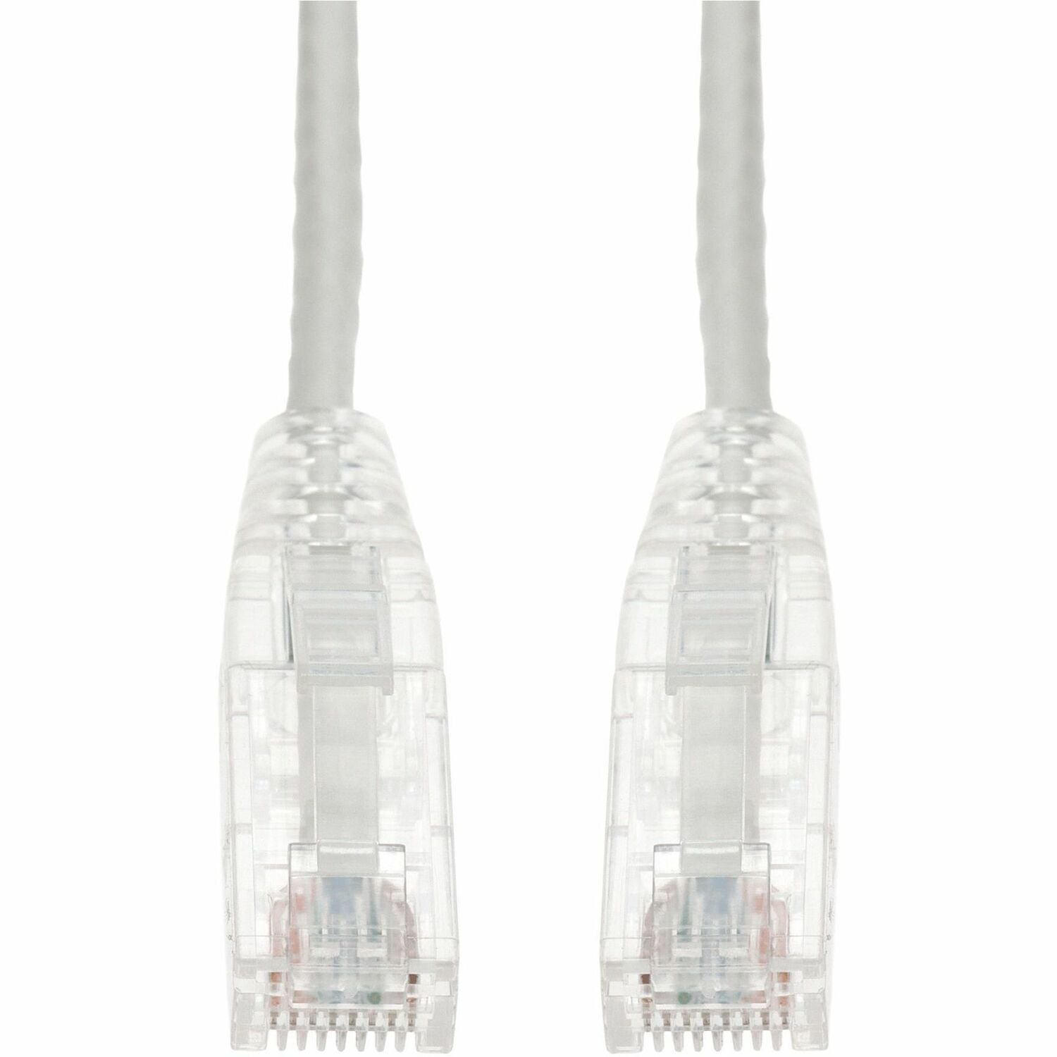 AddOn 14ft White CAT 6A Slim PVC Ethernet Cable Snagless Clear-Claw RJ-45 M/M - ADD-14FSLCAT6A-WE
